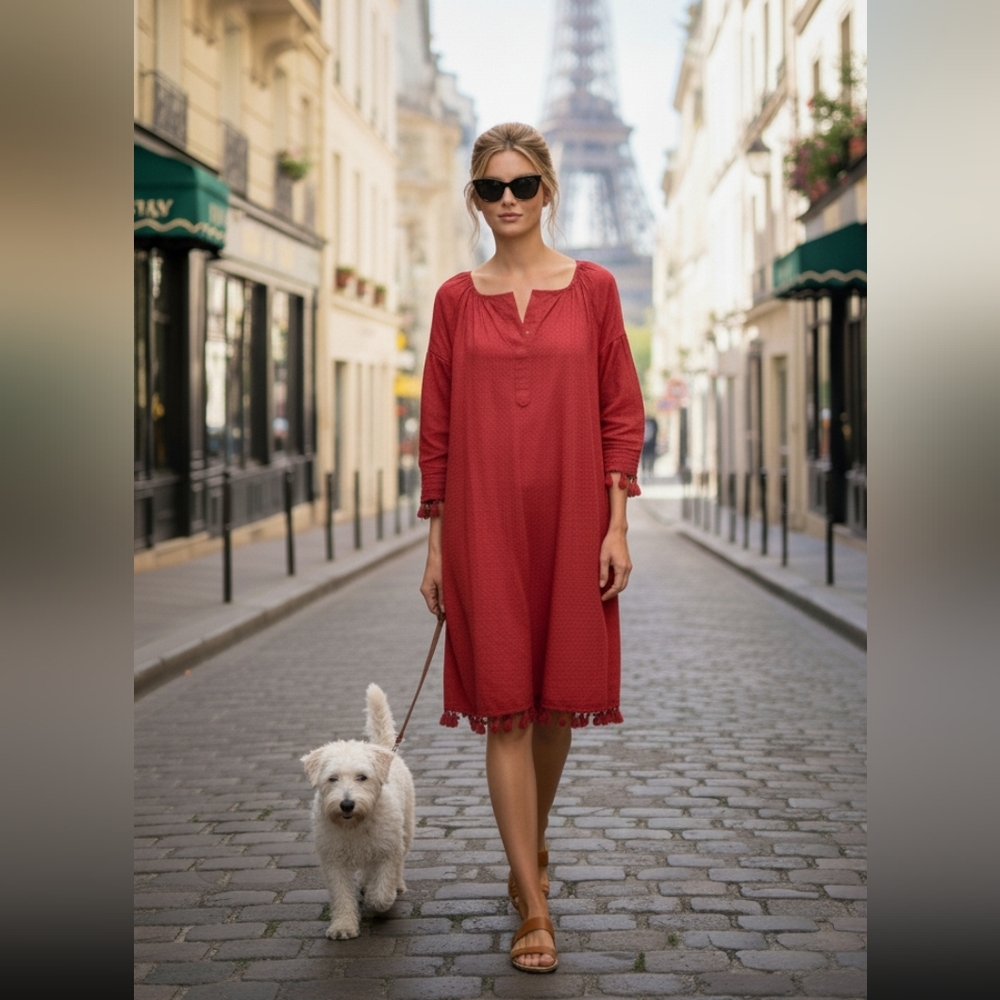 NWT The Great cotton Boho Spring Midi dress 1/S